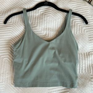 Lululemon Athletica Align tank Seafoam mint green light teal size 6 alo crop